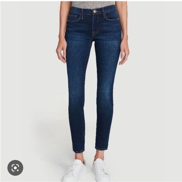 FRAME Women's Wellington Wash Le Skinny de Jeane Denim Size 31 EUC - Picture 1 of 14